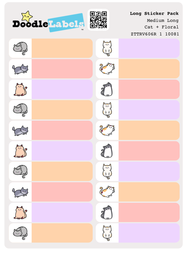 Long Sticker Pack (80 labels)