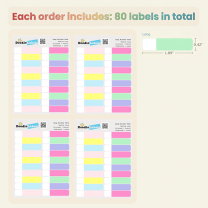 Long Sticker Pack (80 labels)