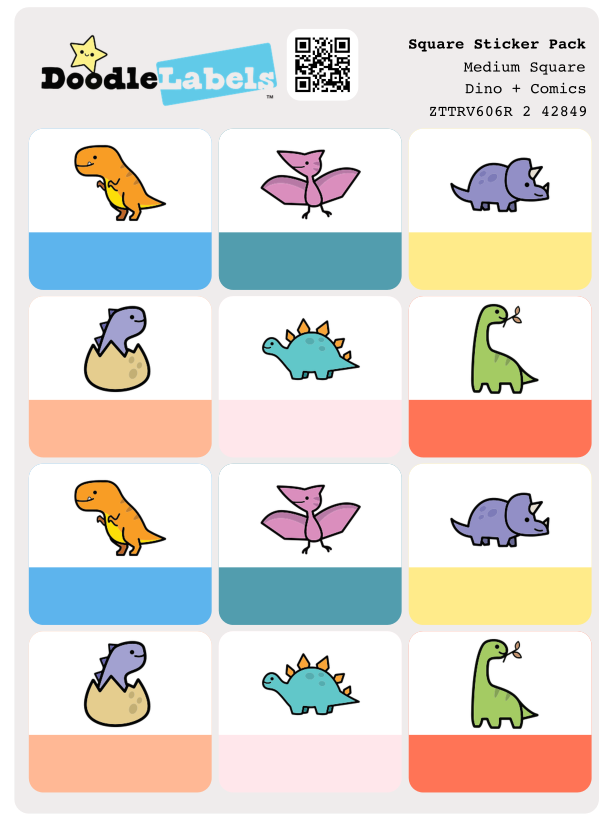 Square Sticker Pack (48 Labels)