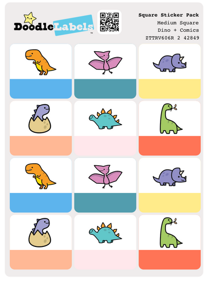 Square Sticker Pack (48 Labels)